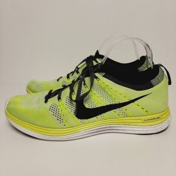 NIKE Flyknit Lunar1+ Volt Marathon Athletic Shoes Men's Sz 10 - Picture 6 of 12